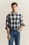 CHECKED WINBLOWN FLANNEL SHIRT-NAVY