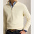 MESH KNIT ¼ ZIP SWEATER-CREAM