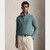 MESH KNIT ¼ ZIP SWEATER-TURQUOISE