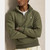 DOUBLE KNIT ¼ ZIP SWEATSHRT-OLIVE