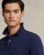 LONG SLEEVE POLO-NAVY