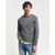 COTTON SADDLE C-NECK-DK GREY MEL
