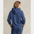 DOUBLE KNIT FULL ZIP HOODIE-BLUE HTR