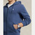 DOUBLE KNIT FULL ZIP HOODIE-BLUE HTR