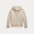 DOUBLE KNIT FULL ZIP HOODIE-BEIGE HTR