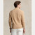 MESH KNIT QUARTER ZIP SWEATER-TAN MELAGNE