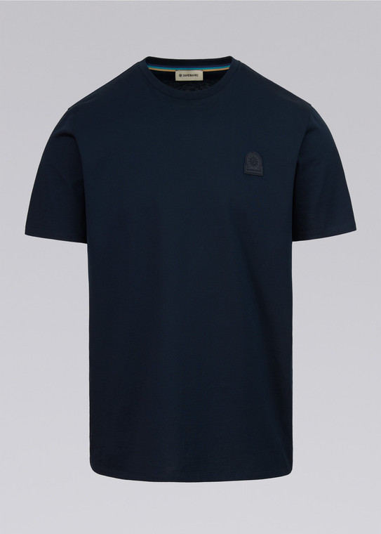 RUBBER BADGE LOGO T-SHIRT-BLACK