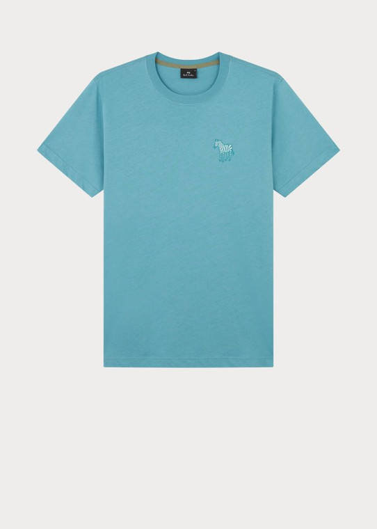 SIMPLE ZEBRA T-SHIRT-LIGHT TEAL