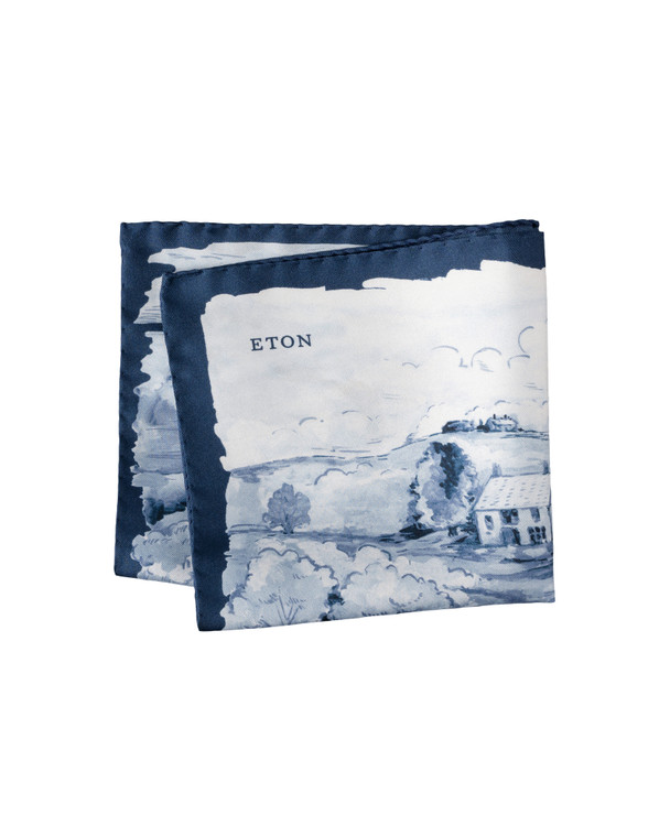 MOTIF-SILK POCKET SQUARE -GREY
