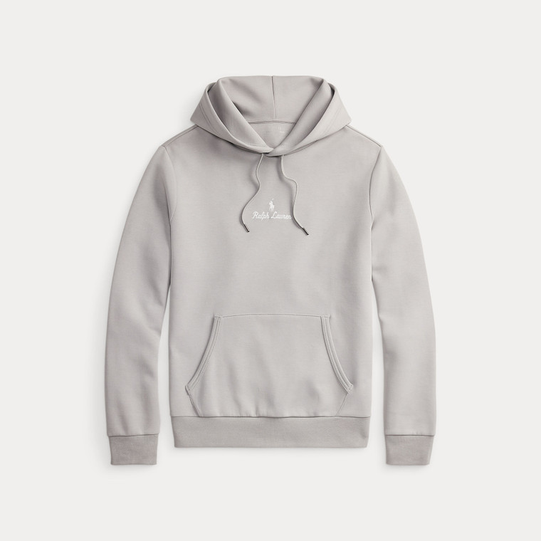 LOGO DOUBLE KNIT HOODIE-GREY