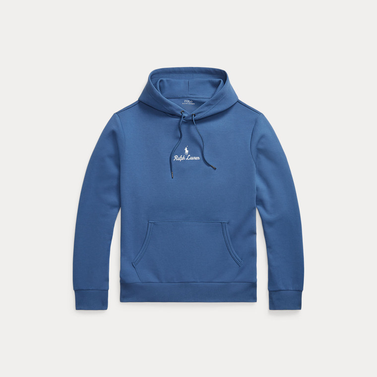 LOGO DOUBLE KNIT HOODIE- NIGHT NAVY