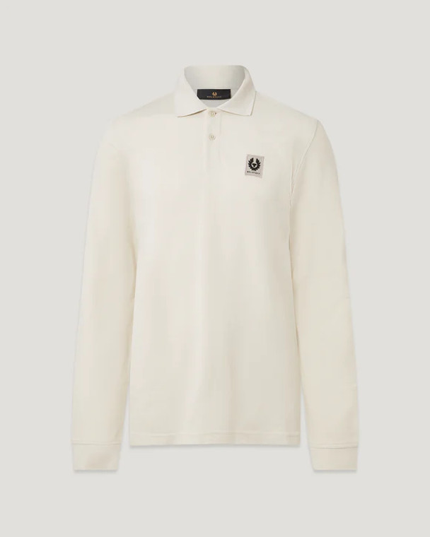 BELSTAFF LONG SLEEVED POLO-LIGHT GREY