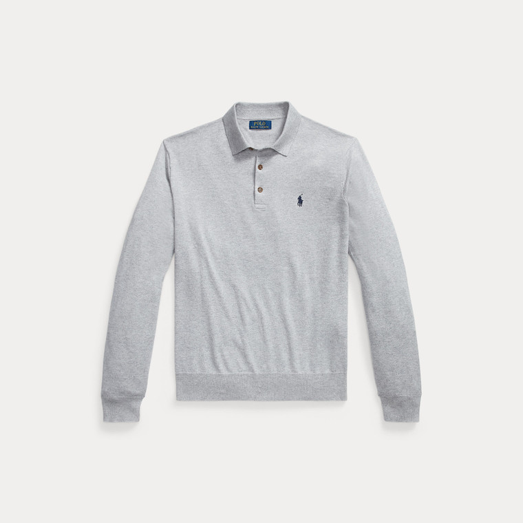 COTTON PULLOVER SWEATER-GREY