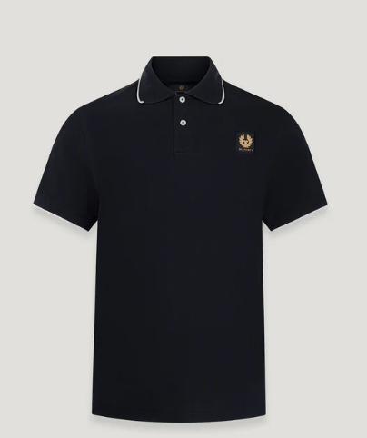 TIPPED POLOSHIRT-BLACK