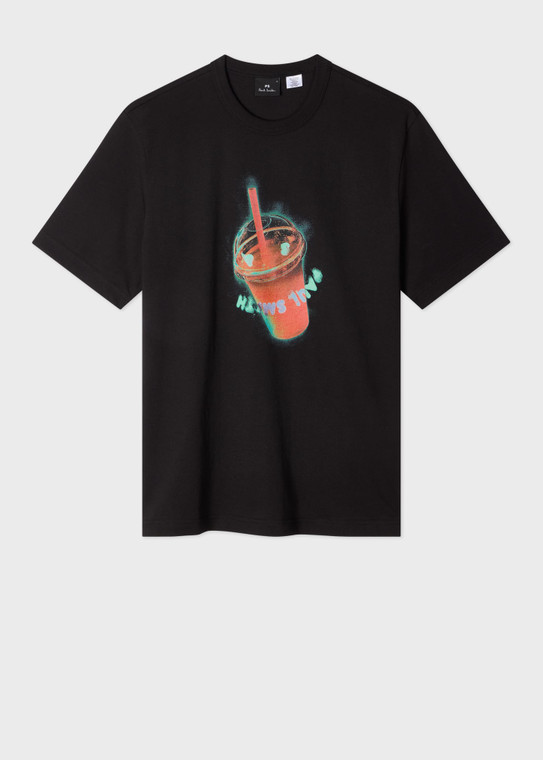 SUNBLEACHED SNAPS T-SHIRT-BLACK
