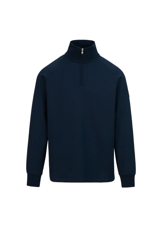 Sandbanks Navy Interlock Quarter Zip
