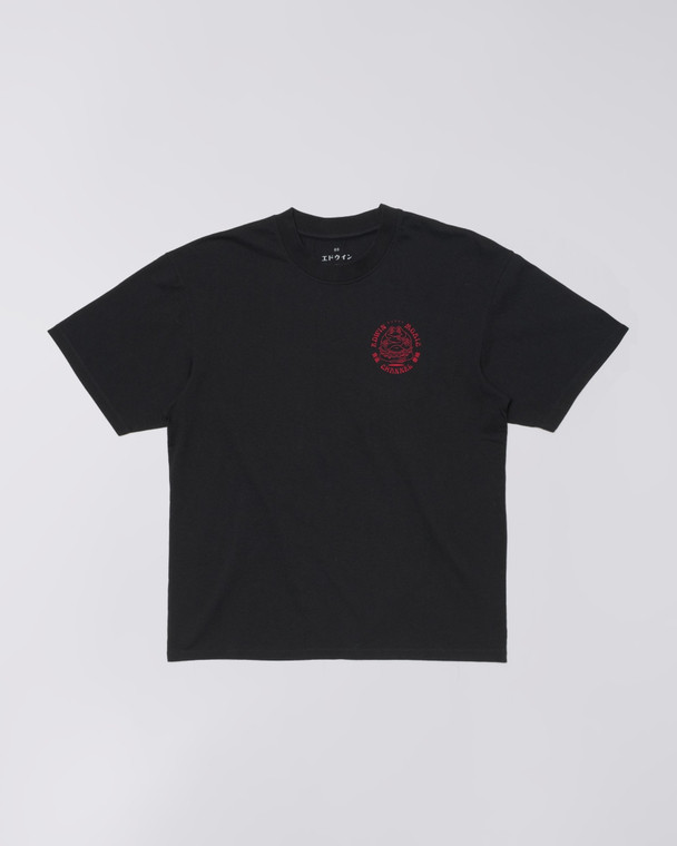 Front of Edwin Music Channel T-shirt in black