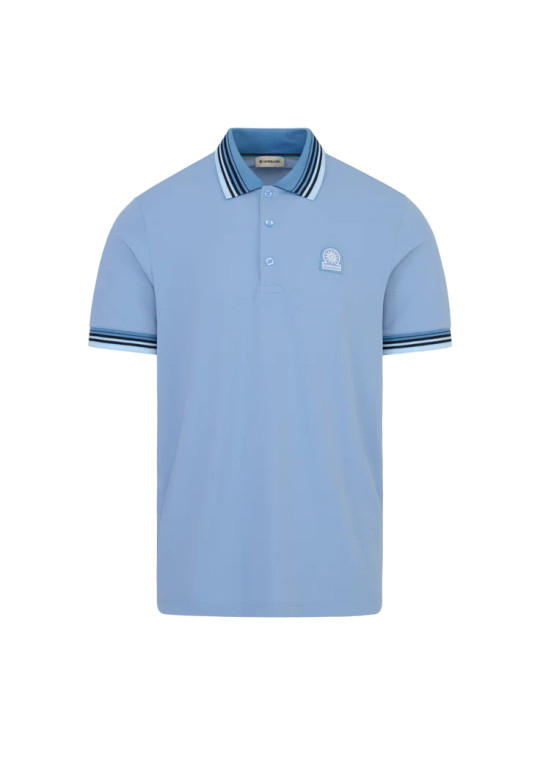 Sandbanks Gradient Rib Polo in dusty blue