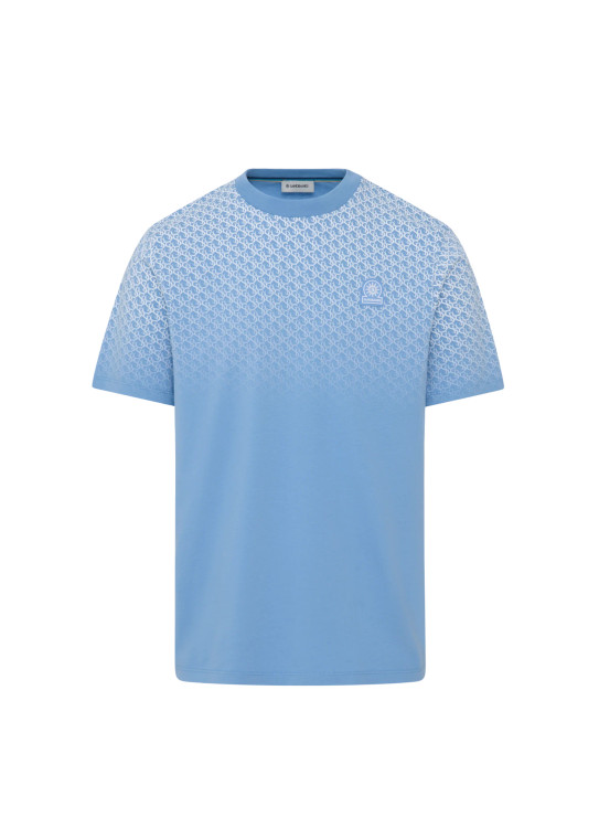 GRADIENT LOGO T-SHIRT-DUSTY BLUE