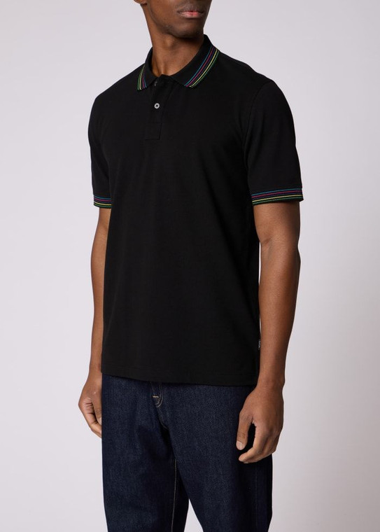 REG FIT POLO SHIRT-BLACK