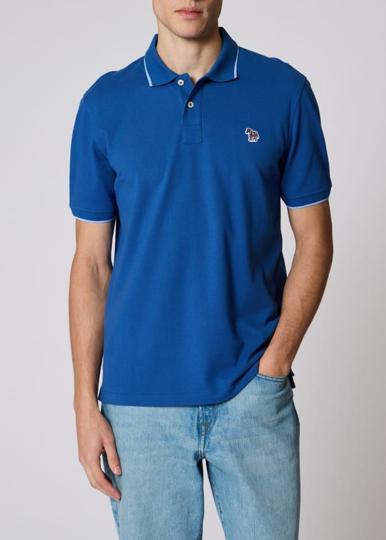 SS TIPPED ZEBRA POLO-BLUE