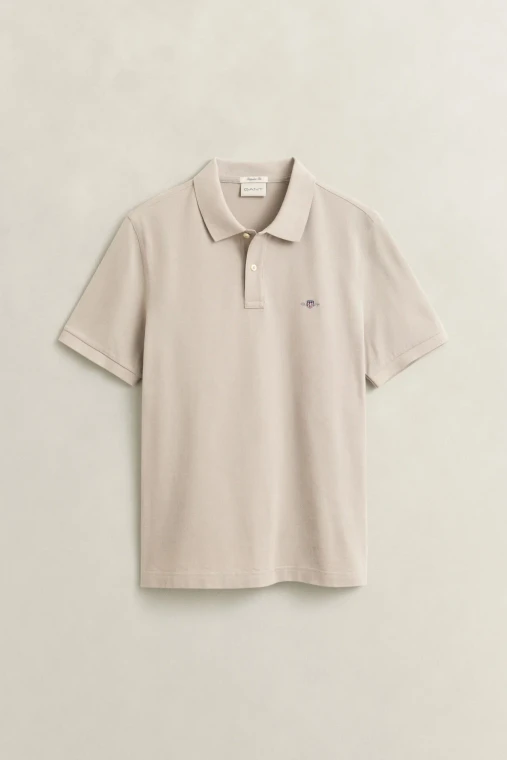 REG SHIELD SS PIQUE POLO-BEIGE