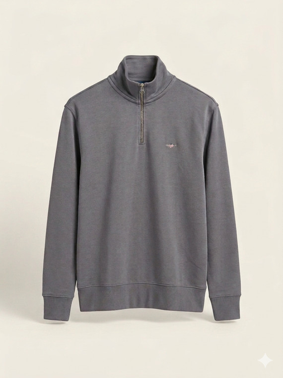 REG SHIELD HALF ZIP SWEAT-MID GREY