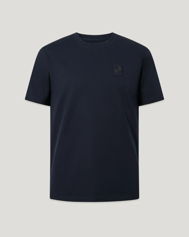 CURATOR PIQUE T-SHIRT-NAVY