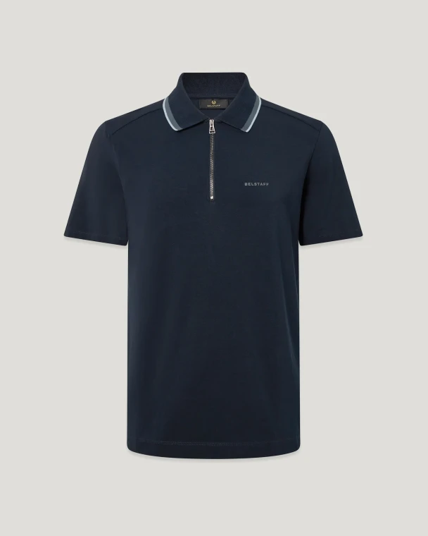 ALLOY TIPPED POLO-DARK INK