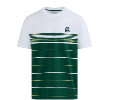 ENGINEERED MULTI COLOUR STRIPE-WHITE/GREEN