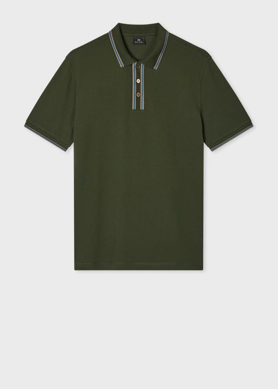 COTTON BLEND POLOSHIRT-GREEN