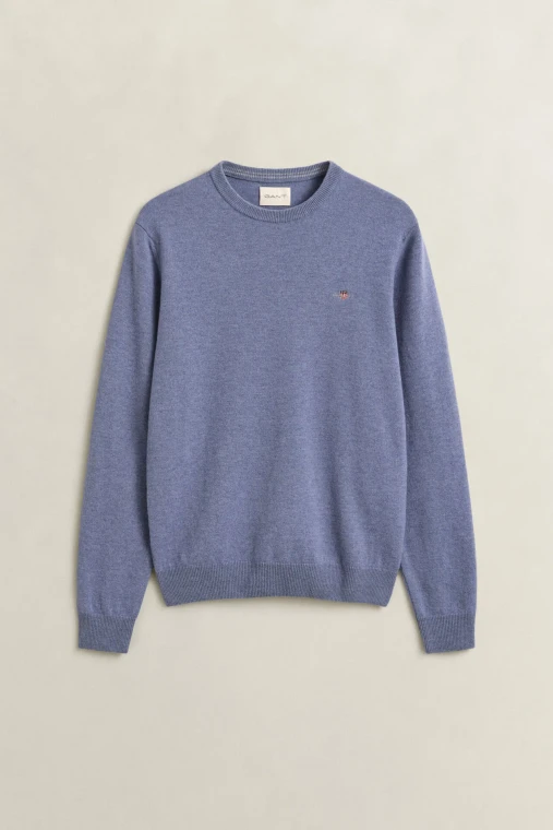 SUPERFINE LAMBSWOOL C-NECK-BLUE