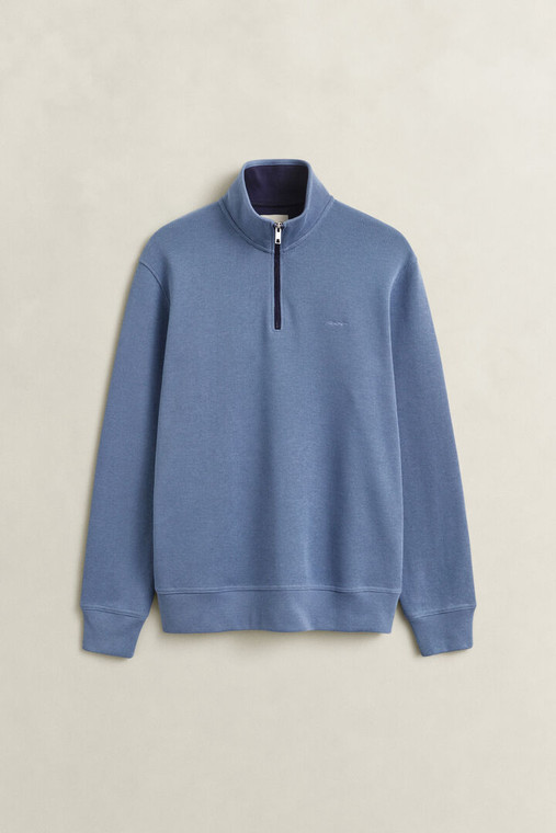 SACKER RIB HALF ZIP-BLUE