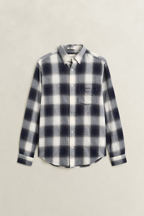 CHECKED WINBLOWN FLANNEL SHIRT-NAVY