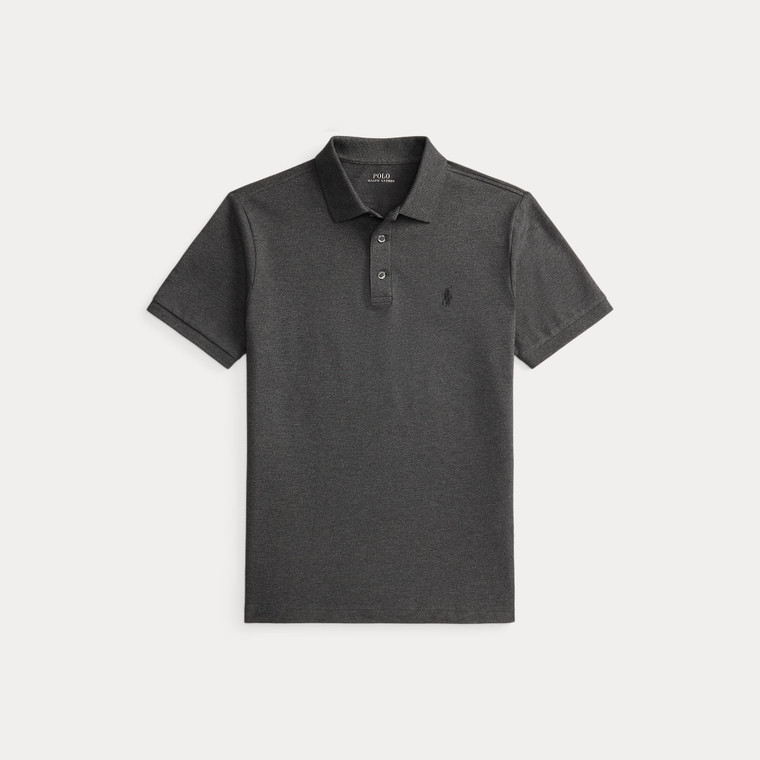 STRETCH MESH POLO-CHARCOAL
