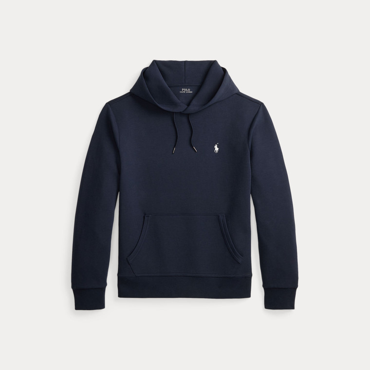 DOUBLE KNIT PULLOVER HOODIE-NAVY