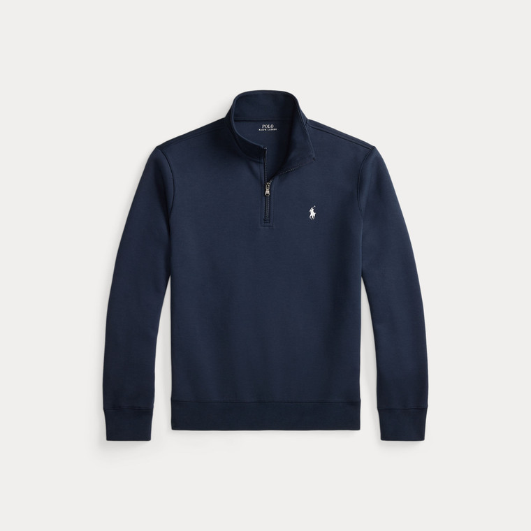 DOUBLE KNIT ¼ ZIP SWEAT-NAVY