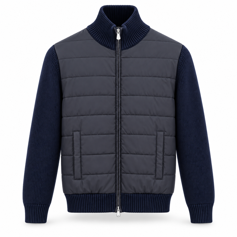 PADDED FRONT KNIT-NAVY