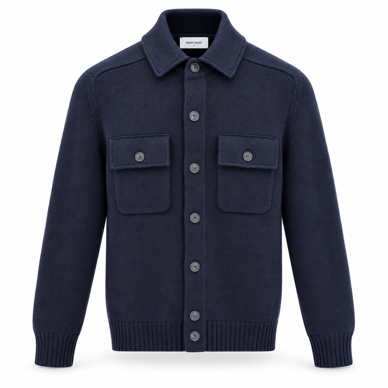 CHUNKY CARDIGAN-NAVY