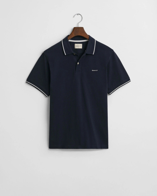 TIPPING SS PIQUE POLO-NAVY