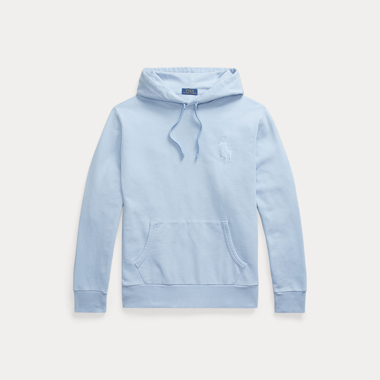 BIG PONY LOOPBACK FLEECE HOODIE-LIGHT BLUE