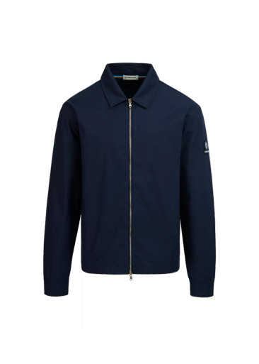 GABARDINE ZIP OVERSHIRT-NAVY - Signature Menswear