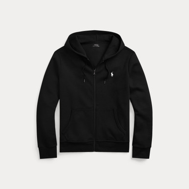 DOUBLE KNIT FULL ZIP HOODIE-BLACK - Signature Menswear