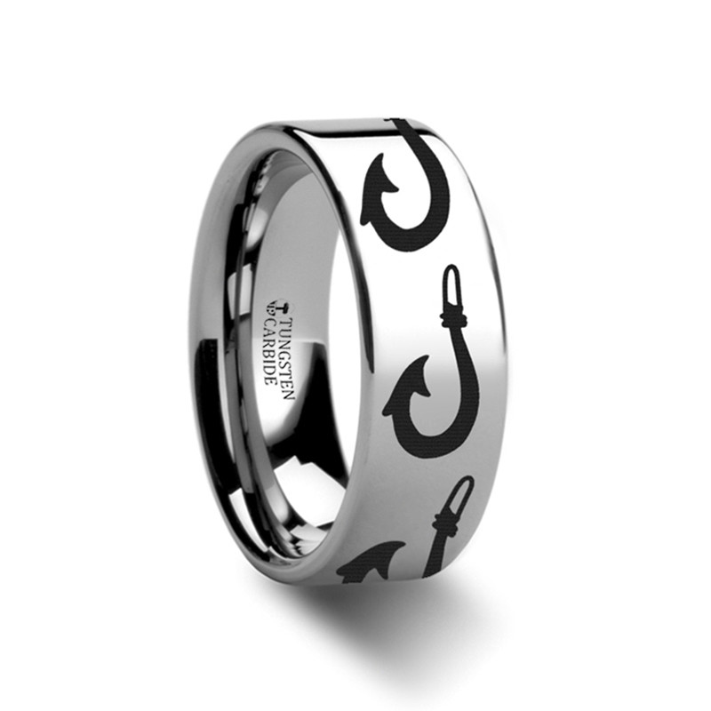 engraved fishing hook Sterling Silver Fish Pendant Hand with Hawaiian Scroll Design Black Bone Hawaiian Fish Hook Necklace also called Makau in Hawaii Polynesian Fishing Hook Pattern Engraved
