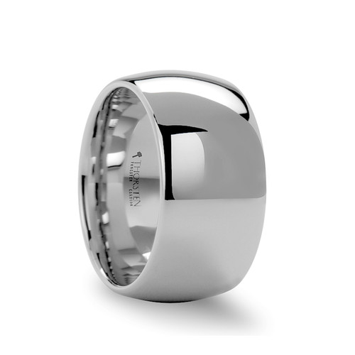 Lily Domed White Tungsten Carbide Ring at Rotunda Jewelers