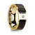 Cardinal 14k Yellow Gold Men's Wedding Band with Ebony Wood Inlay & Diamond at Rotunda Jewelers