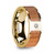 Arizona 14k Yellow Gold Men's Wedding Band with Sapele Wood Inlay & Diamond at Rotunda Jewelers