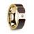 Buckeye 14k Yellow Gold Men's Band with Bubinga Wood Inlay & Diamond at Rotunda Jewelers