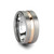 Iberis Pipe Cut Brushed Finish Tungsten Carbide Band with Rose Gold Channel at Rotunda Jewelers