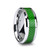Garden Tungsten Carbide Band with Emerald Green Carbon Fiber Inlay at Rotunda Jewelers